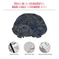 thumbnail image 4 of KLL Golden Peonies Pattern Shower Cap & Bath Cap for Women,Reversible Oversized Waterproof Shower Caps for all Hair Lengths,Elastic Reusable Bathing Hair Cap, 4 of 7