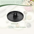 thumbnail image 2 of Metal Round Flat Buttons, Round Shaped Sewing Buttons for Men Women Coat Shirt 20 mm & 12 Pack & Matte Black, 2 of 7