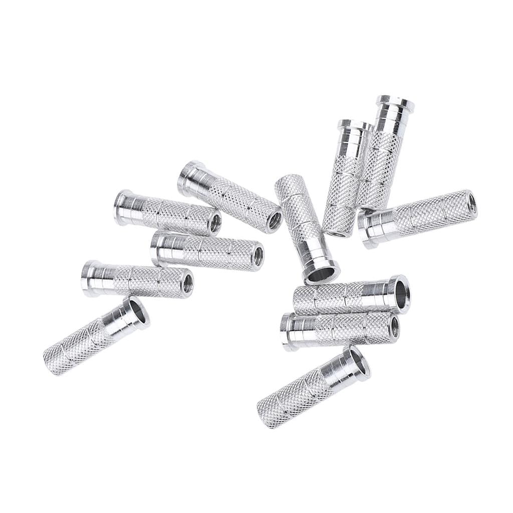 12 Pieces Aluminum Arrow Inserts for 6.2mm Arrow Shaft Threaded Tool