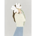thumbnail image 3 of Lily K 19x24 Black Modern Framed Museum Art Print Titled - Flower Woman II, 3 of 5