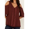 thumbnail image 3 of Shyanne Women's Short Sleeve Cold Shoulder Top - SWSP24W64-BN XXX-  US, 3 of 5