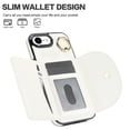 thumbnail image 5 of Wallet Case Compatible with iPhone 7 / 8 / SE 2020 / SE 2022 with Card Holder,RFID Blocking,360°Rotation Finger Ring Stand Leather Cover,Drop Protection with Magnetic Snap Phone Case, White, 5 of 9