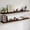 American Walnut - Satin Dark Tone, variant on 20inch Walnut Floating Shelves for Wall, High End Solid Real Wood 24in Floating Shelf for Bathroom, Dark Brown 24 inch Long Floating Shelves, Heavy Duty Bracket