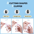 thumbnail image 5 of MelodySusie Adjustable Stainless Steel Acrylic Nail Clippers with Dial Measurement Tool and Removal Cap, White, 5 of 8