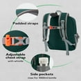 thumbnail image 6 of Waterfly Unisex 12L Small Drawstring Lightweight Hiking Walking Backpack Daypack,Dark Green, 6 of 6