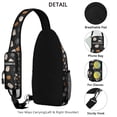 thumbnail image 3 of Sling Backpack,Minimalist Halloween Pattern Crossbody Bag with Water Bottle Holder,Waterproof Sling Bag for Men/Women with Chest Phone Holder for Hiking,Travel, 3 of 6