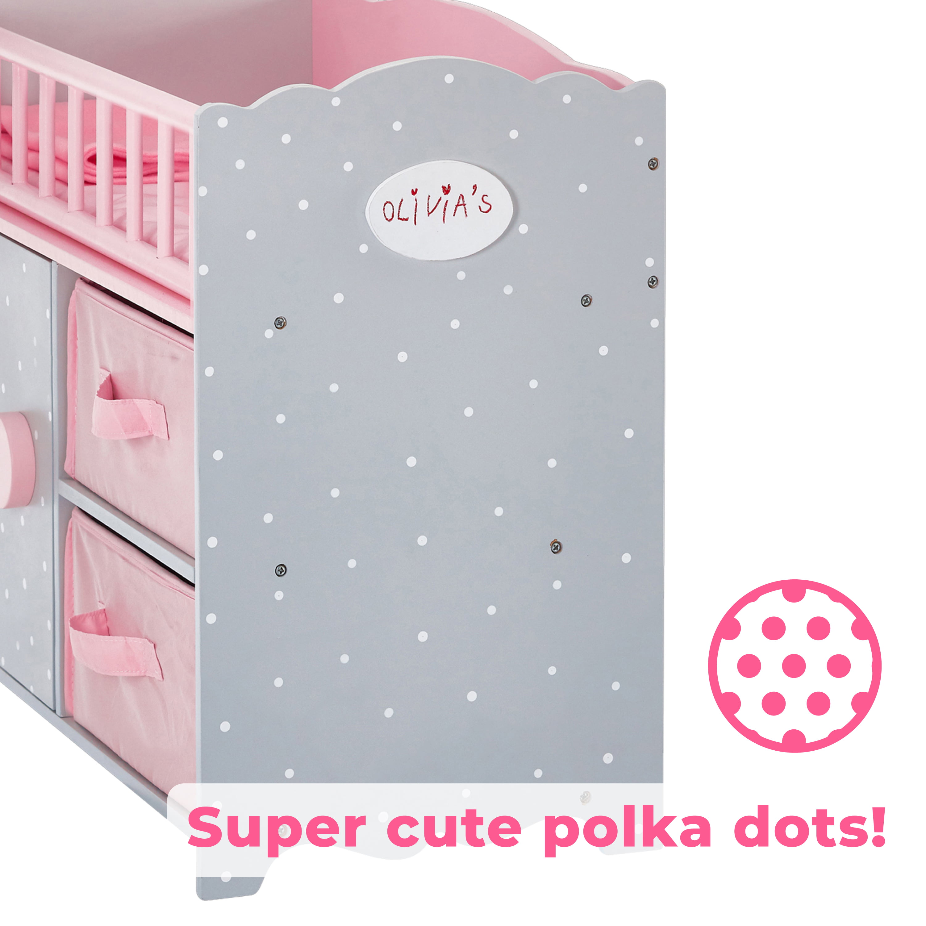 Olivia'S Little World - Lit berceau poupon poupée Polka Dots