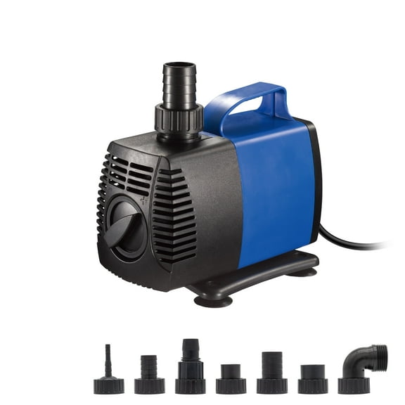 1200 GPH Amphibious Pond Fountain Water Feature Pump 15’ SJTW 3-Prong Plug