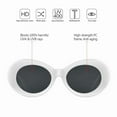 thumbnail image 3 of Lunettes Clout Bold Rétro Ovale Mod Lunettes de Soleil à Monture Épaisse Lentille Ronde pour Hommes et Femmes - Pack de 2, 3 of 6