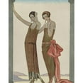 thumbnail image 2 of Anonymous 15x18 Gold Ornate Wood Frame and Double Matted Museum Art Print Titled - Gazette Du Bon Ton, 1922 - No. 8: Vesper / Evening Dresses, from Worth (1922), 2 of 4