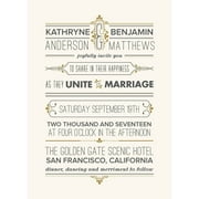 Flourishing Fleur de Lis Standard Wedding Invitation