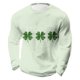 thumbnail image 3 of Ceisia Men's St. Patrick's Day Shamrock Waffle Knit Top | Long Sleeve Crew Neck Casual Tee Gifts, 3 of 3