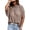 Apricot Leopard Print, variant on Trendy Summer Women's Leopard Print Stand Collar Casual Blouse