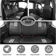 thumbnail image 3 of EKR Custom Fit F150 Car Seat Covers for 2015-2020 Ford F150 SuperCrew XL,XLT & 2017-2022 F250/F350/F450 SuperDuty CrewCabXL/XLT - Leather(Black with White Trim), 3 of 6