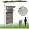 thumbnail image 3 of Qinaqin |3343|Space-Saving Shoe Almacenamiento Gabinete Three Flip-Top Cajones Ajustable Shelves para 18-24 Pairs Narrow de Profundidadsign Entryway cm Alturaallway Front Puerta Organization|, 3 of 7