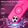 thumbnail image 3 of for iPhone 14 Pro Max Case Super Magnetic [Compatible with MagSafe] TPU Protective Translucent Matte Smooth, phone case for iphone 14 Pro Max,Hot Pink, 3 of 5