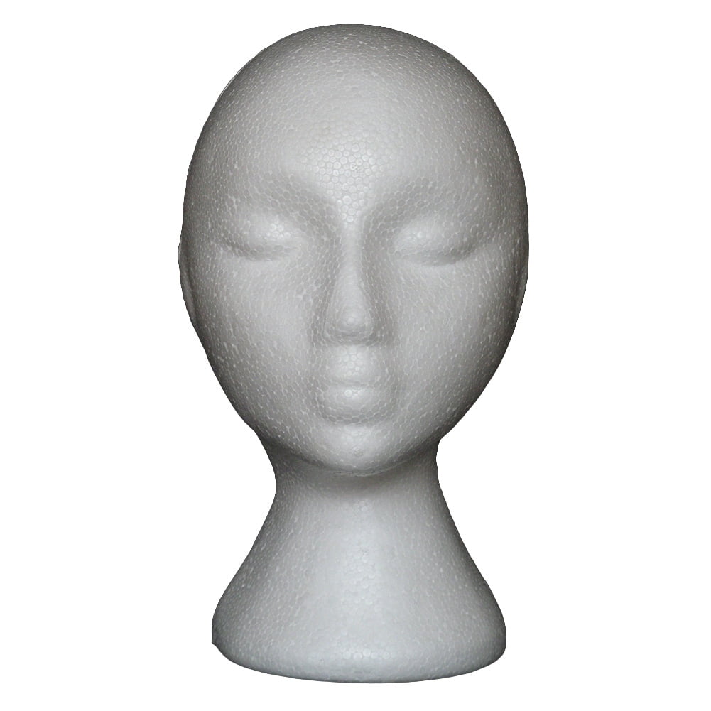 Happydeer 12 Styrofoam Wig Head - Foam Mannequin Wig Stand and Holder -  Style, Model And Display Hair, Hats and Hairpieces - For Home, Salon and
