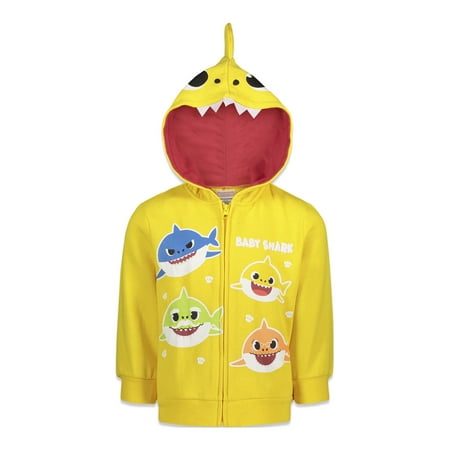 

Pinkfong Baby Shark Toddler Boy Girl Zip Up Cosplay Hoodie Yellow 2T