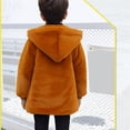 thumbnail image 6 of CPNG Girls Long Sleeve Plush Teddy Faux Fur Sherpa Jacket with Hood and Pockets Fleece Hooded Coat Kids Windproof Fall Winter Warm Soft Fuzzy Plush Outerwear, 6 of 8