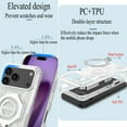 thumbnail image 6 of For iPhone 17 Pro Max Case,Rotatable Metal Stand,Fit for MagSafe,Magnetic Anti-drop Translucent Matte Slim Phone Protective shell,Black,iPhone 17-6.3", 6 of 8