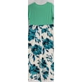 thumbnail image 3 of Plus Size Women's Dress Flower Print Round Neck Long Sleeve Elegant Dress, 3 of 4