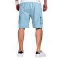 thumbnail image 6 of Cargo Shorts for Men Relaxed Fit Fishing Chino Shorts with Pockets Knee Length Summer Casual Work Bermudas,Sky Blue,L, 6 of 8