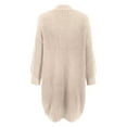 thumbnail image 5 of larppty Womens Open Front Cardigan Waffle Knit Long Sleeve Sweaters Tops Fall Coat Outerwear with Pockets (Light Yellow, XXL), 5 of 5