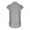 thumbnail image 5 of Tops for Women Trendy Small Items Athletic Glitter Foam Medium Workout Shirts Women Low Cut Ladies Tops V Neck Long Sleeve Dark Blouse Long Sleeve Summer plus Size for Summer Loose Short Grey 2XL, 5 of 6