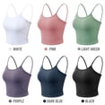 thumbnail image 3 of Women Solid Camisole Spaghetti Shoulder Straps Cropped Tanks Tops Slim, 3 of 8