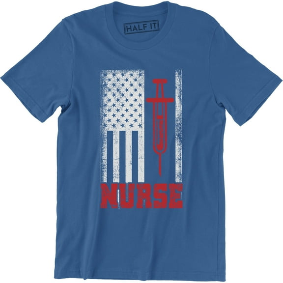 American Nurse USA Flag RN Nurse MD Medical Gift for Wife T-Shirt
