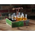 thumbnail image 2 of Winco CAD1-RWD Reclaimed Wood Condiment Caddy & Drink Caddy, Rectangular, 9 x 7 in., 8.25 in. Tall, 2 of 3