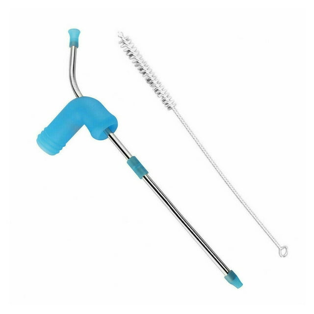 Ounissouiy Pajita para beber Embudo Bebida Cerveza Bong Snorkel Fiesta Entretenimiento Bebidas Pajitas Barra de herramientas Azul