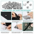 thumbnail image 5 of 100pcs 15mm Stainless Steel Fastener Snap, Press Stud Cap Button, Marine Boat Canvas Line, Leather Craft Sewing, Silver, 5 of 8