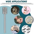 thumbnail image 3 of 10 Pieces Diamond Bit Diamond Grinding Bits Head 1/8 Shank 8mm Cylinder Head Diamond For Most Roots, 3 of 5