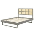 thumbnail image 3 of Platform Bed Frame, Queen Size, Wood, Grey Gray, Modern Contemporary Urban Design, Bedroom Master Guest Suite, 3 of 9