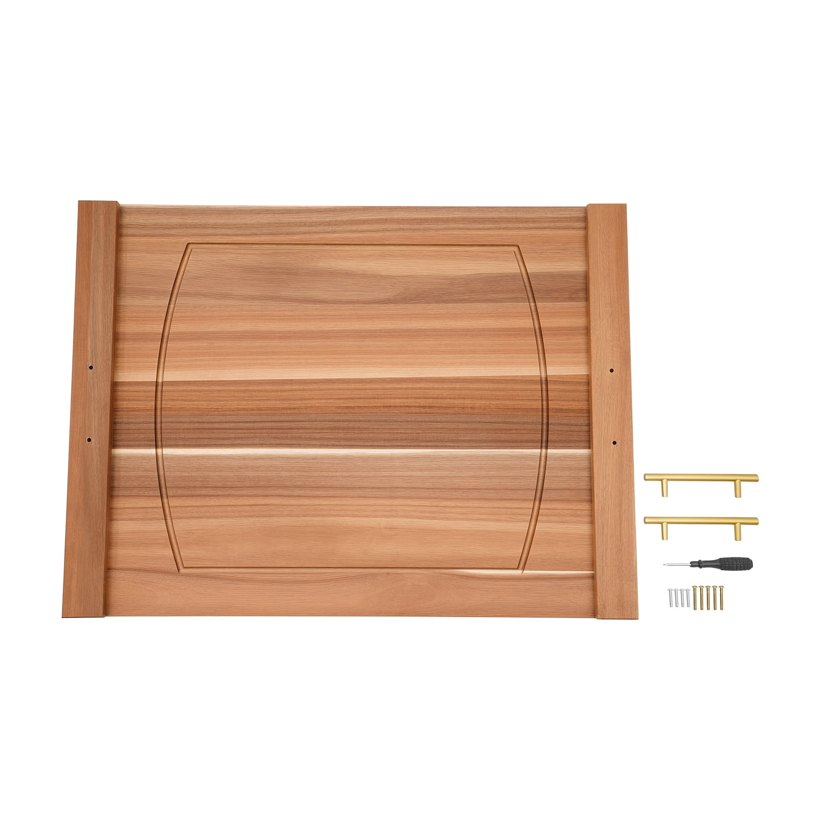 Peakora Wood Stove Top Cover Multifunctional Noodle Board Stove Cover with Built-In Handles 30*22in Cooktop Cover for Home Kitchens, Restaurants Log Color
