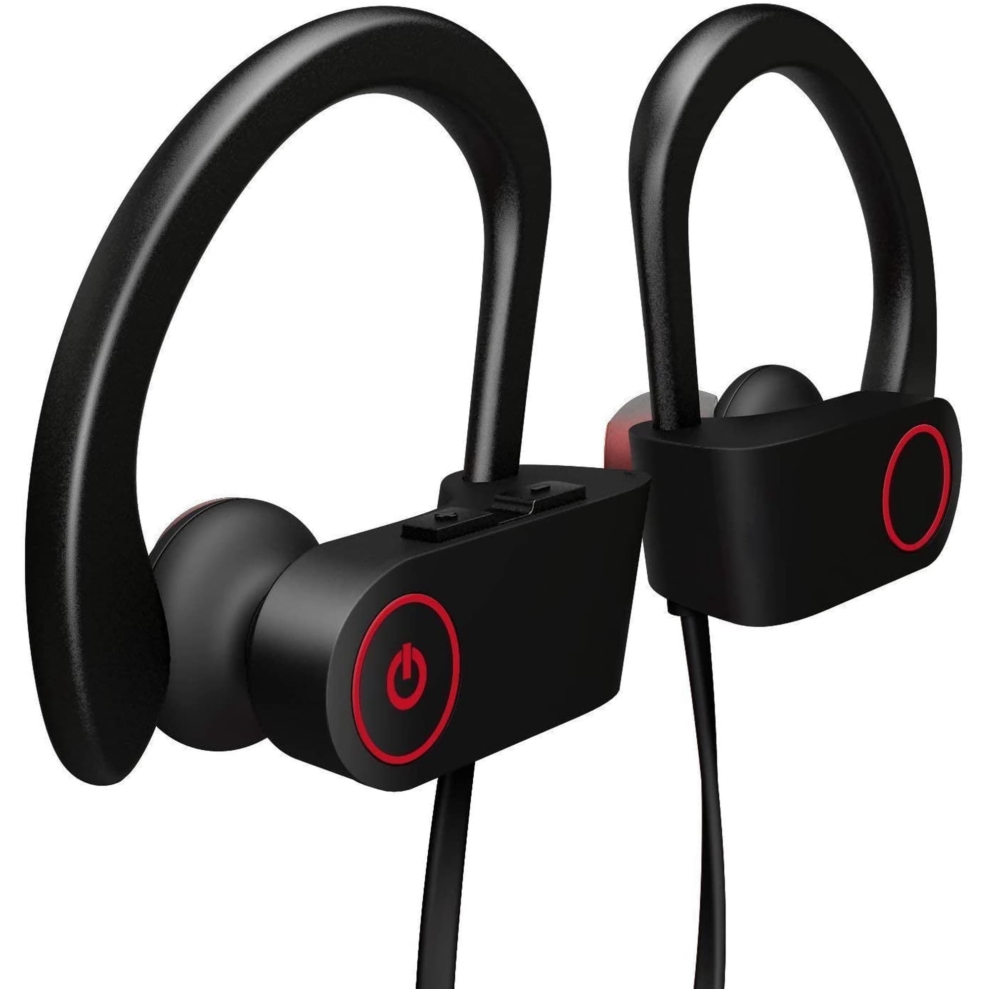 TiokMc Bluetooth Headphones, Wireless Sports Earphones with Mic, IPX7 Waterproof Noise Cancelling In-Ear Earbuds, 8H Battery Stereo Sweatproof Headsets for Running, Gym, Workout