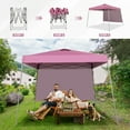 thumbnail image 6 of Ainfox 10 x 10 ft Pop up Canopy Tent  with Sidewall, Instant Slant Outdoor Gazebo for Beach, Sun Shade,Outdoor Activies, Weddings,Pink, 6 of 7