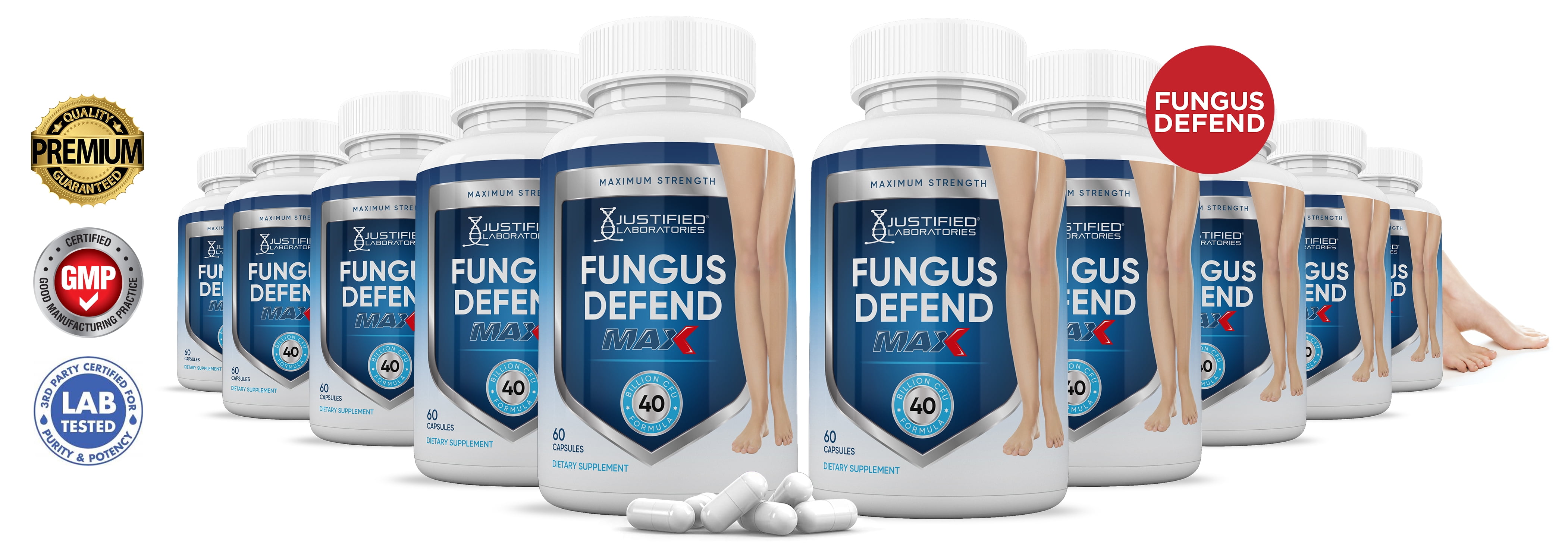 (10 Pack) Fungus Defend Max Probiotic 40 Billion CFU Supplement Pills Toenail Fungus Treatment