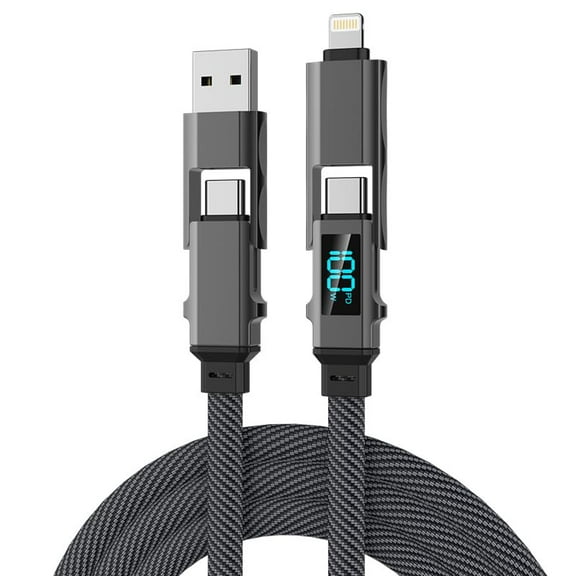 4 in 1 Charging Cable,4.92 ft Multi Charging Cable Charging Cords for Multiple Devices Multi Chargers for All Devices Type C Charger Fast Charging USB C Cable