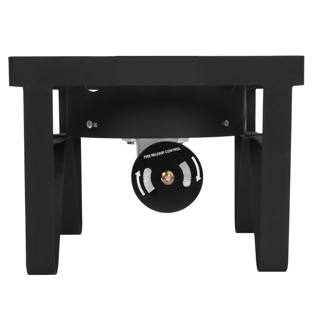 200000 BTU Outdoor Propane Burner High Pressure 0-20 PSI Regulator Cast Iron Camp Stove with Square Stand for Turkey Fryer Crab Boil Canning Home Brewing Backyard Cooking Tailgating Camping