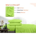 thumbnail image 2 of Queen Size Egyptian Cotton Bed Sheets 800 TC Sheet Set Parrot Green Solid Cotton 21" Deep, 2 of 5