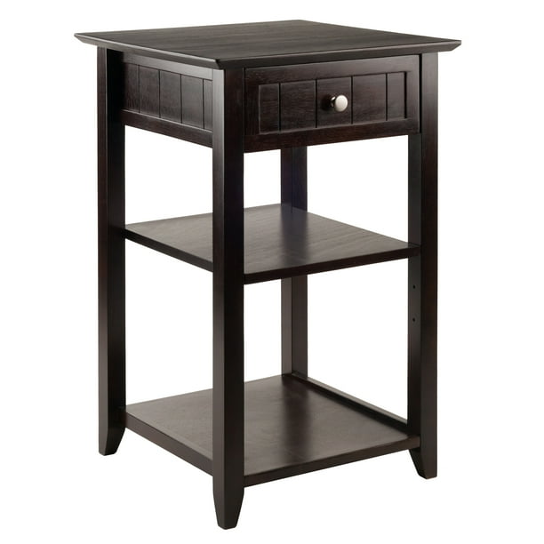 Winsome Wood Burke Home Office Printer Stand, Coffee Finish