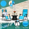 thumbnail image 3 of HaiCube Zero Gravity Chair Set of 2, Adjustable Reclining Outdoor Lounge Chairs with Cup Holder Tray & Headrest, Portable Folding Patio Chairs for Camping, Pool, Backyard, Sky Blue, 3 of 9