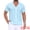 Blue, variant on DARING DIVA Men's Hollow Knitted Shirt Short Sleeve Button Down Striped Shirts M Blue