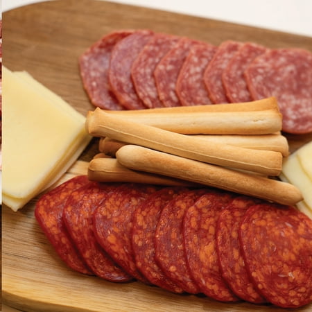 Del Duca Italian Style Sausage, Uncured Hard Salami Chub, 7 oz Paper and Plastic Wrap