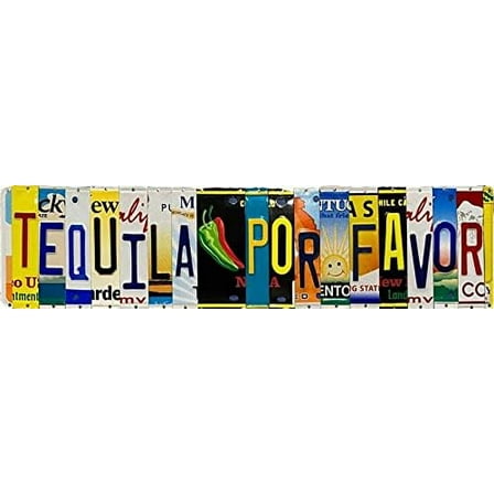 Tequila for Favor Vintage Style Metal Sign Metal Decor Wall Sign Wall Poster Wall Decor Door Plaque Tin Sign 4x16 Inches