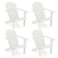 thumbnail image 1 of Gymax 4PCS Patio Adirondack Chair w/ Inclined Seat High Backrest & Wide Armrests White, 1 of 6