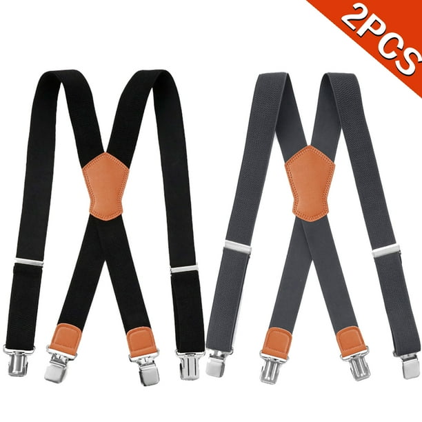 Men Suspender Mens Adjustable Suspenders with Straight Clip Heavy Duty