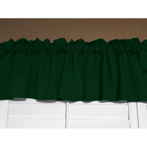 Solid Poplin Window Valance Hunter Green 58" Wide